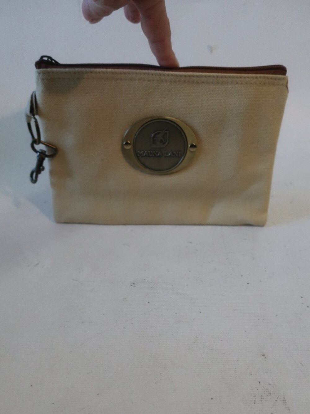 Womens Mauna Lani Cream Canvas Cosmetic Bag